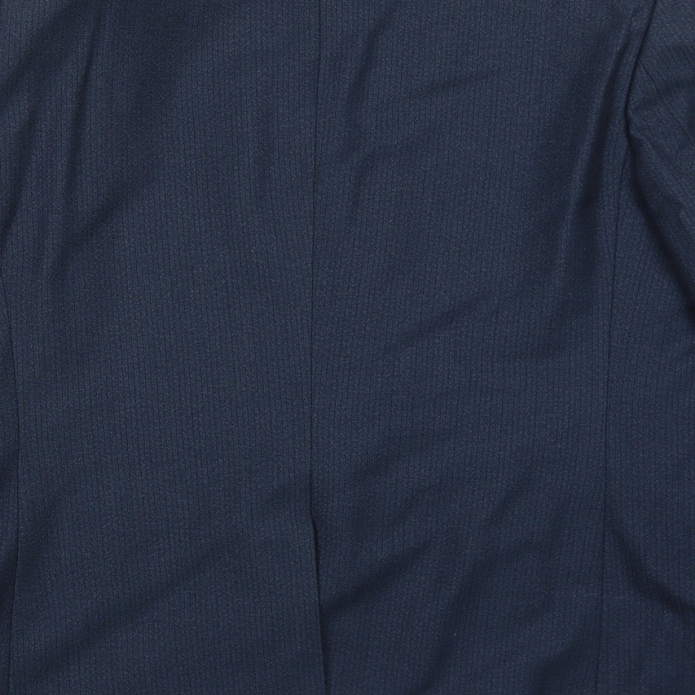 Burton Mens Blue Polyester Jacket Suit Jacket Size 40 Regular