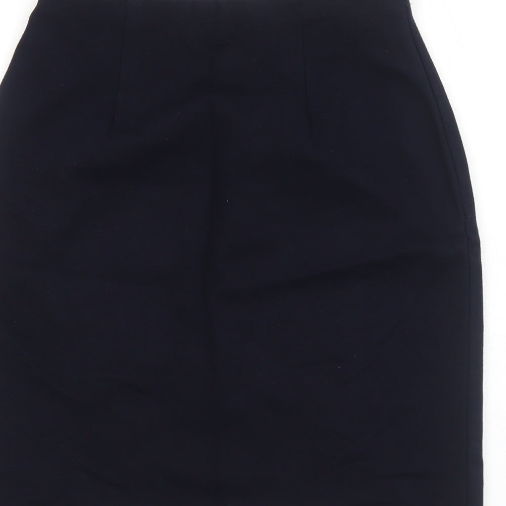 Marks & Spencer Womens Blue Viscose A-Line Skirt Size 10