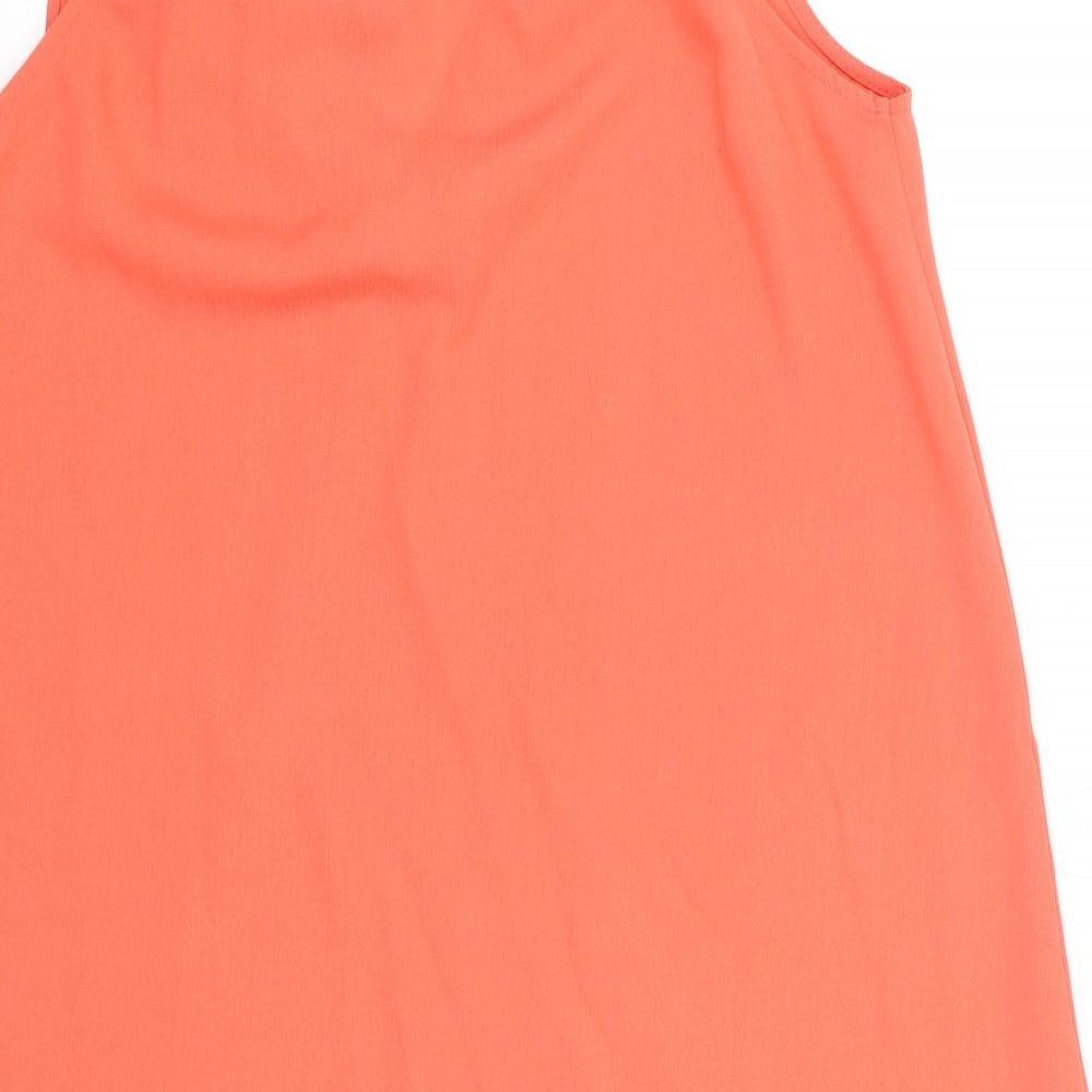 In the Style Womens Pink Polyester Basic Tank Size 6 Round Neck