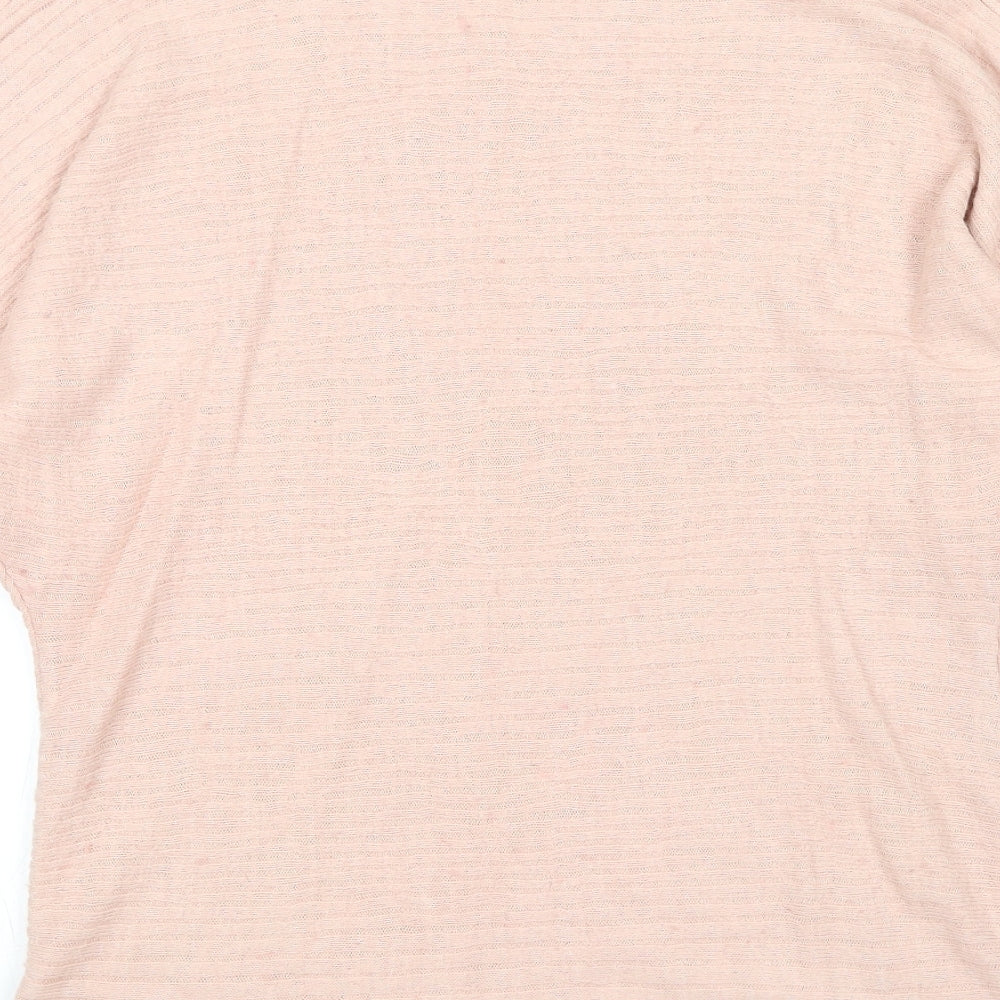 Dorothy Perkins Womens Pink Round Neck Acrylic Pullover Jumper Size 12