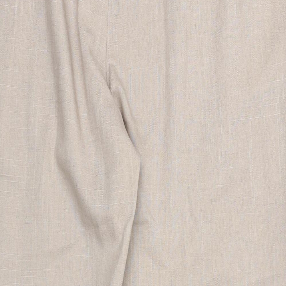 Berkertex Womens Beige Polyester Carrot Trousers Size 18 Regular Zip