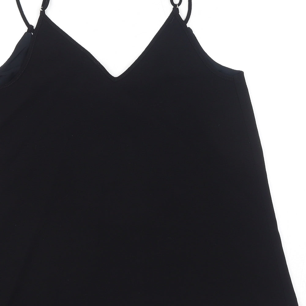 River Island Womens Black Polyester Camisole Tank Size 6 V-Neck