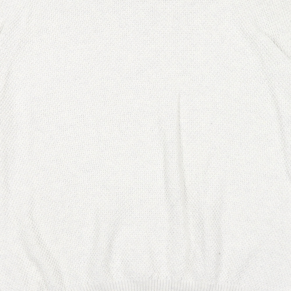 Marks & Spencer Mens Grey Round Neck Cotton Pullover Jumper Size XL Long Sleeve