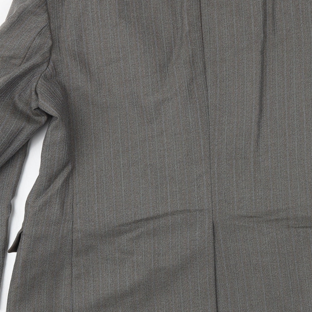 GREENWOODS Mens Grey Wool Jacket Suit Jacket Size 42 Regular