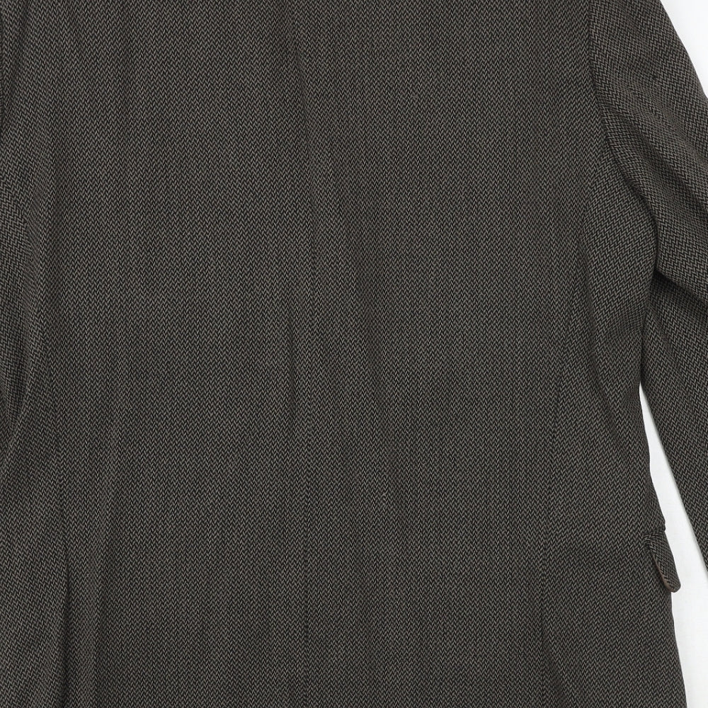 Marks & Spencer Mens Brown Wool Jacket Blazer Size 40 Regular