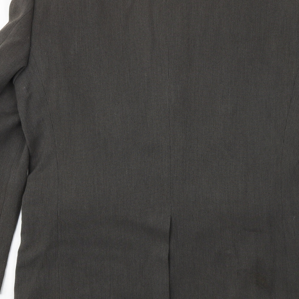 Rice Mens Brown Polyester Jacket Blazer Size 38 Regular