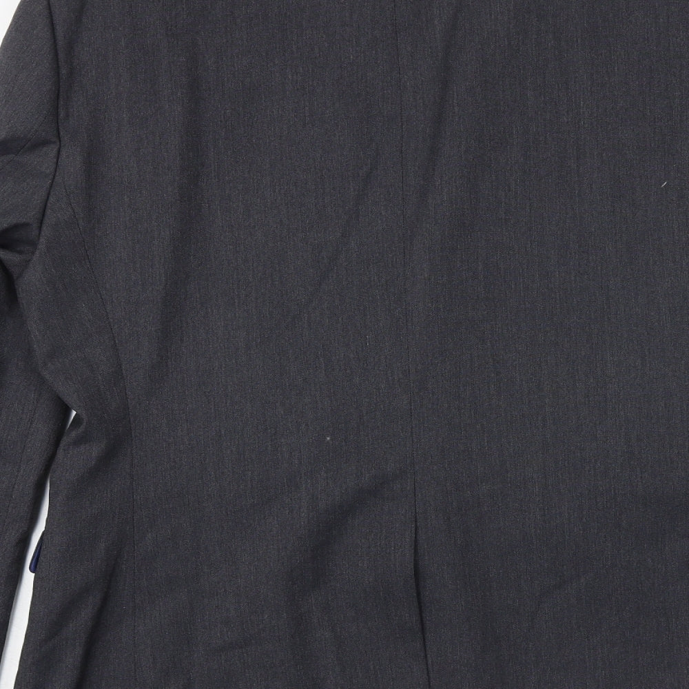 Marks & Spencer Mens Grey Polyester Jacket Blazer Size 42 Regular