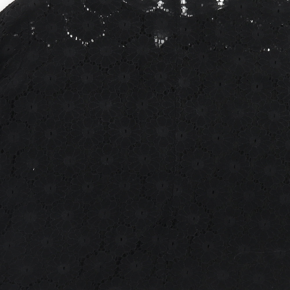 Zanzea Womens Black Cotton Basic Blouse Size 2XL Round Neck