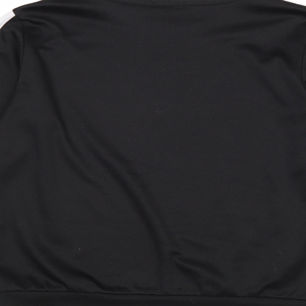 Boohoo Womens Black Polyester Pullover Sweatshirt Size 8 Pullover