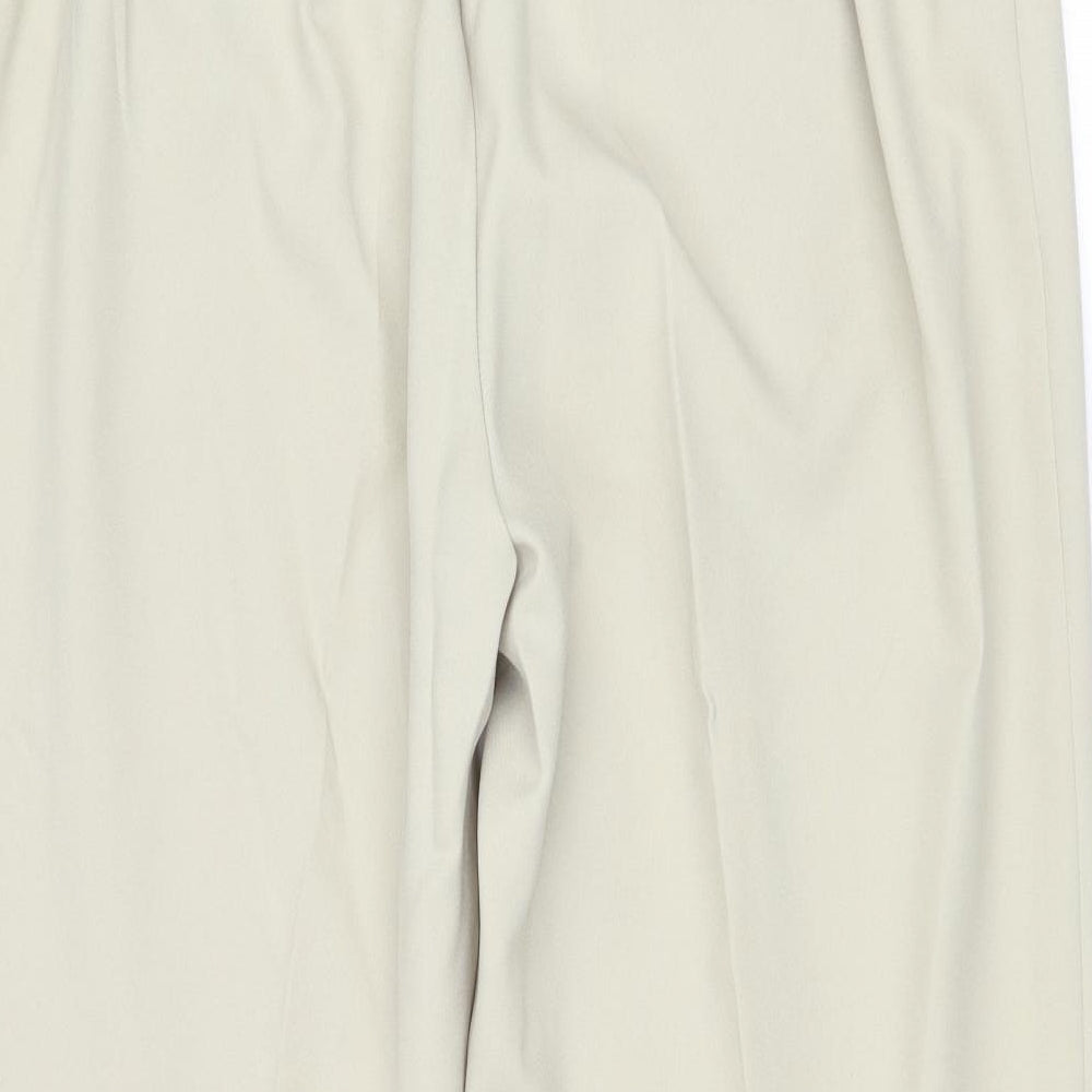 Slimma Womens Beige Polyester Trousers Size 20 Regular