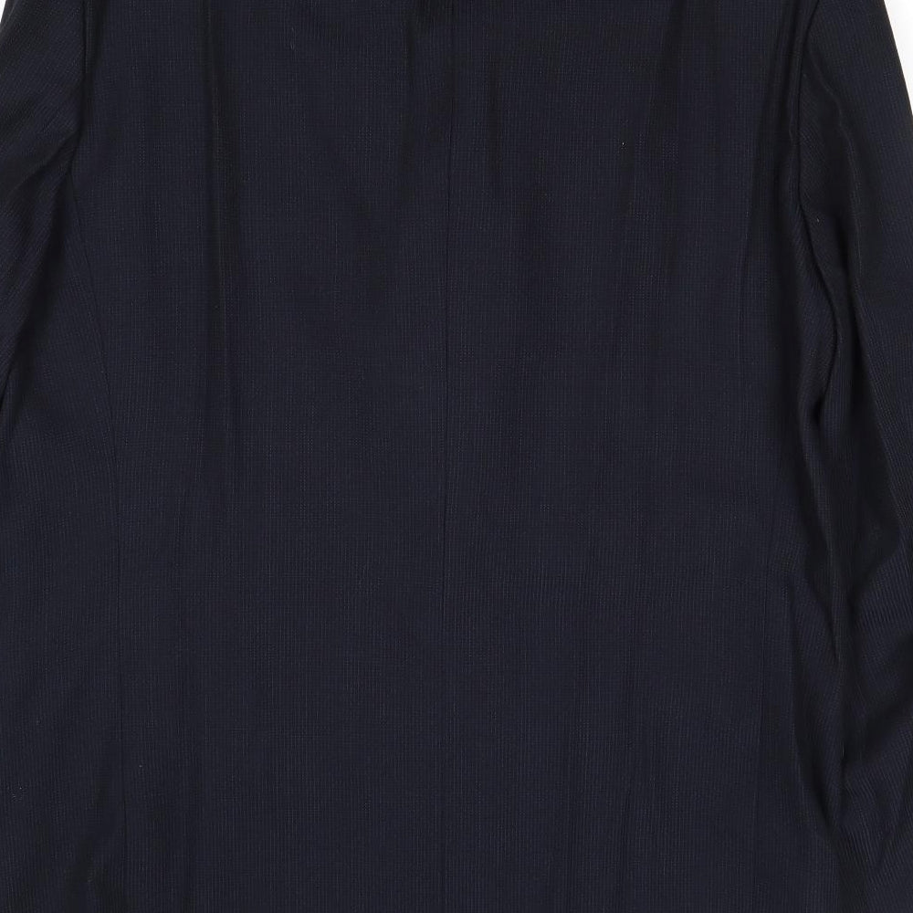 Benvenuto Mens Blue Polyester Jacket Suit Jacket Size 42 Regular