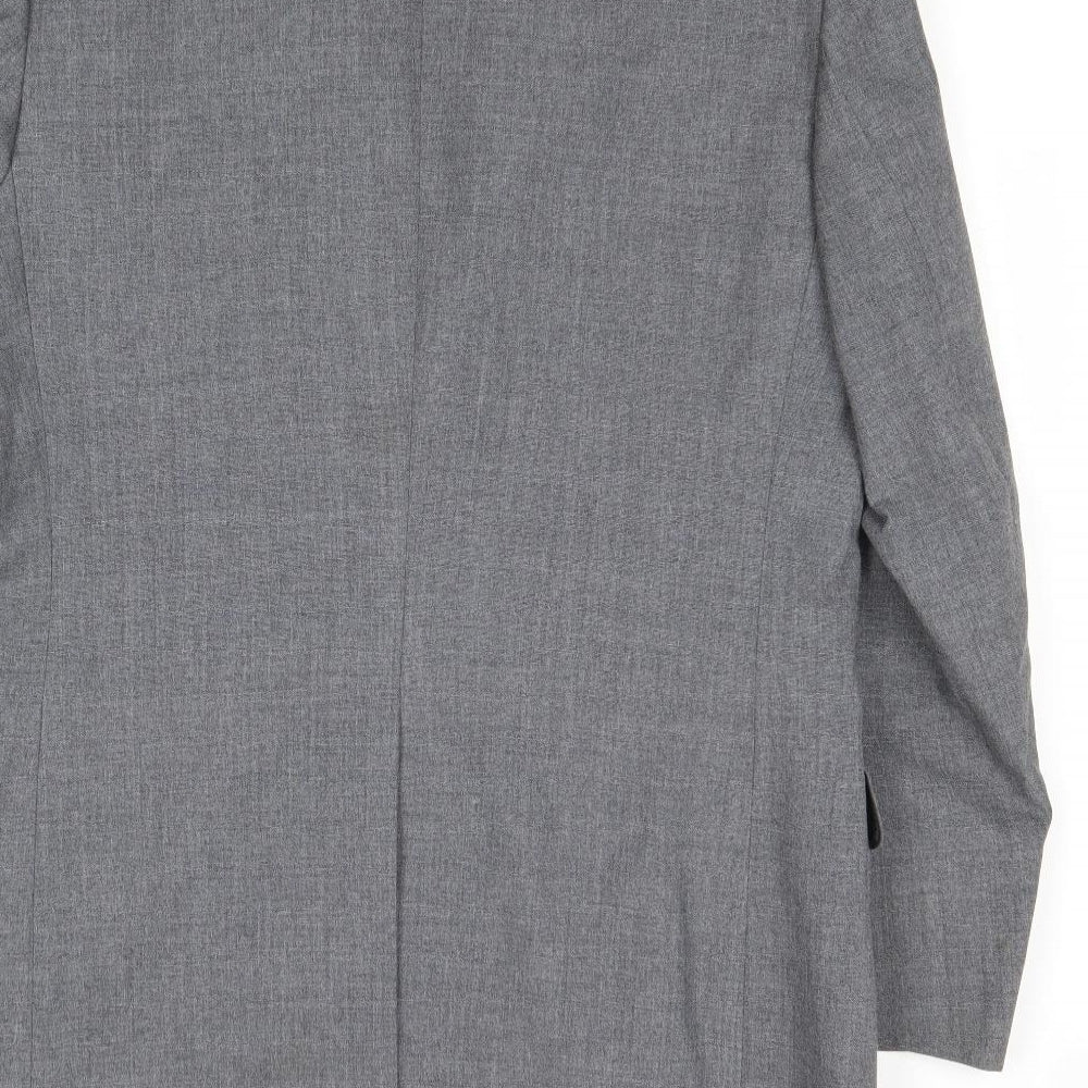 St Michael Mens Grey Polyester Jacket Suit Jacket Size 42 Regular
