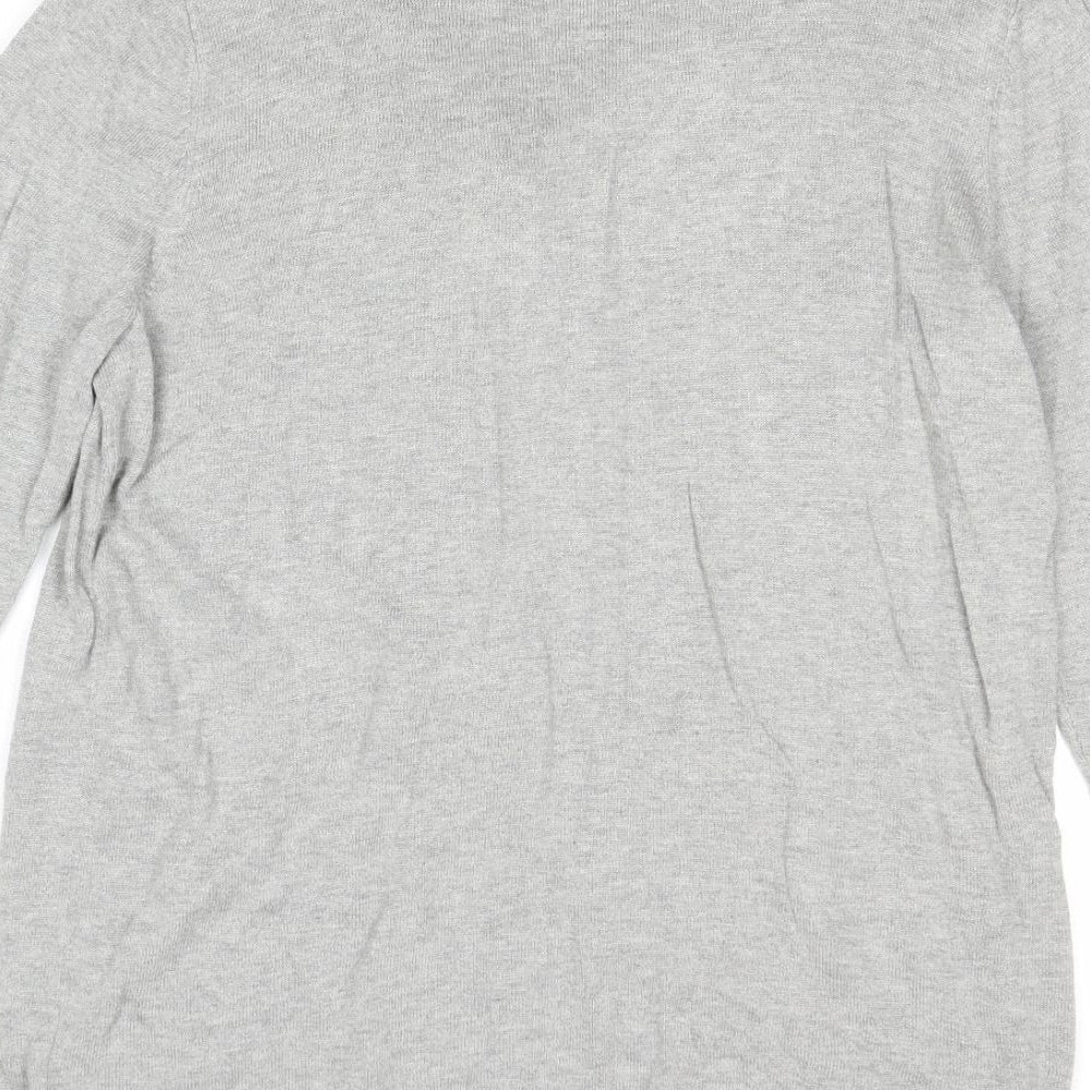 Damart Womens Grey V-Neck Viscose Pullover Jumper Size L