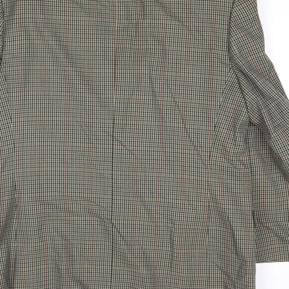 Charlton Gray Mens Multicoloured Geometric Wool Jacket Suit Jacket Size 42 Regular