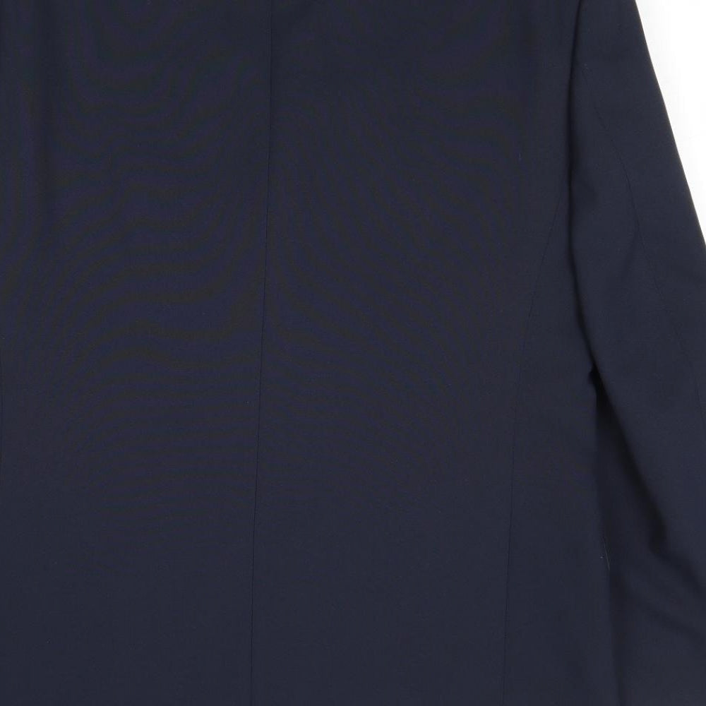 Dimensions Mens Blue Polyester Jacket Suit Jacket Size 40 Regular