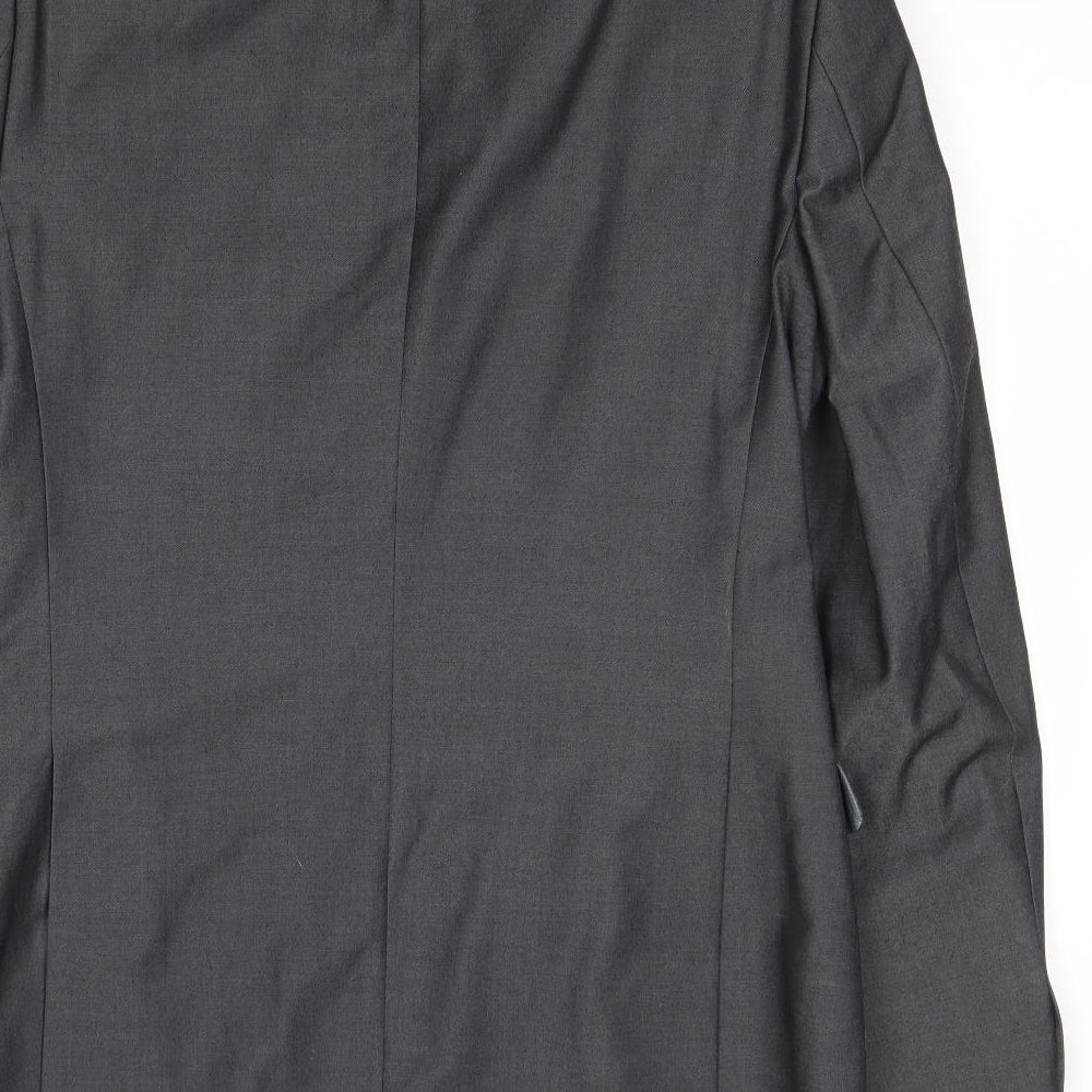 Burton Mens Grey Polyester Jacket Suit Jacket Size 40 Regular