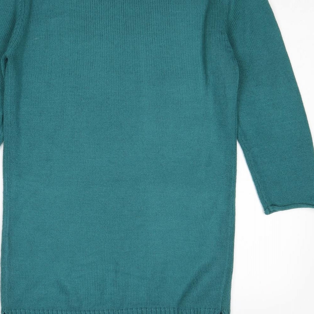 Terranova Womens Blue Round Neck Acrylic Pullover Jumper Size M