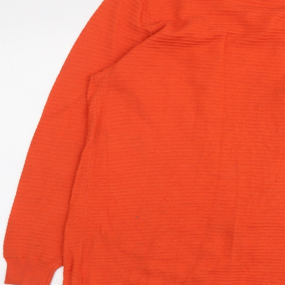 Asoso Womens Orange Round Neck Polyester Pullover Jumper Size 10