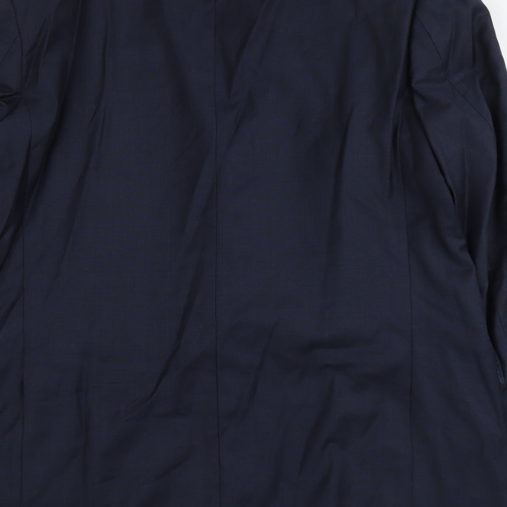 Marks & Spencer Mens Blue Wool Jacket Suit Jacket Size L Regular