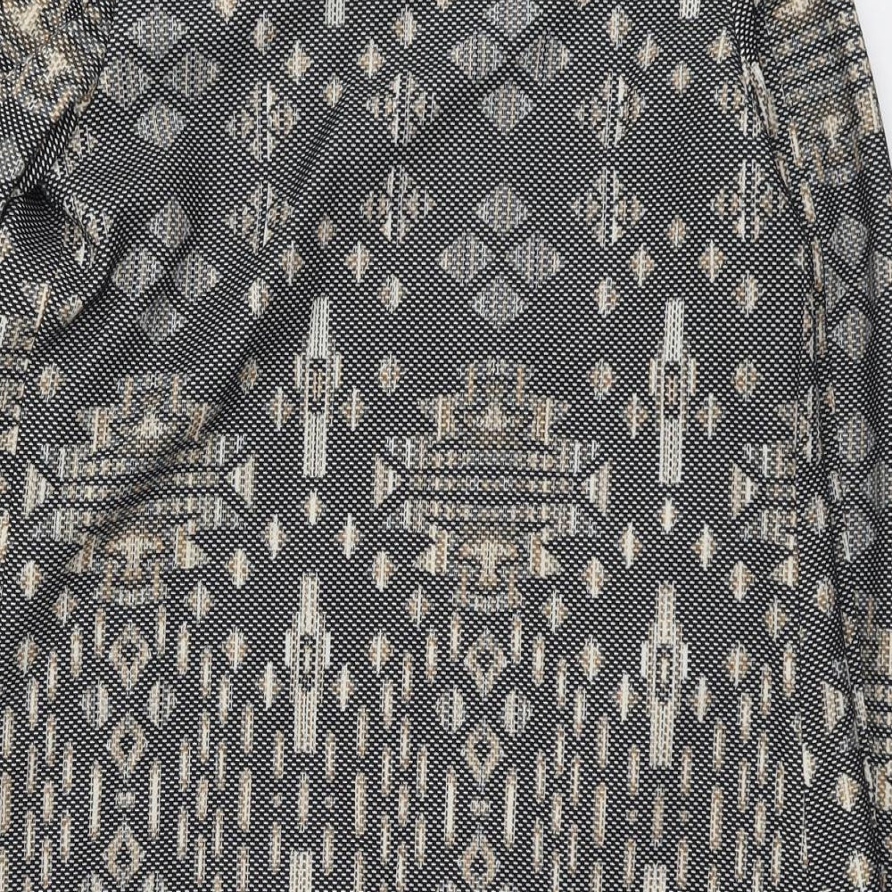 H&M Womens Black Geometric Jacket Size 8