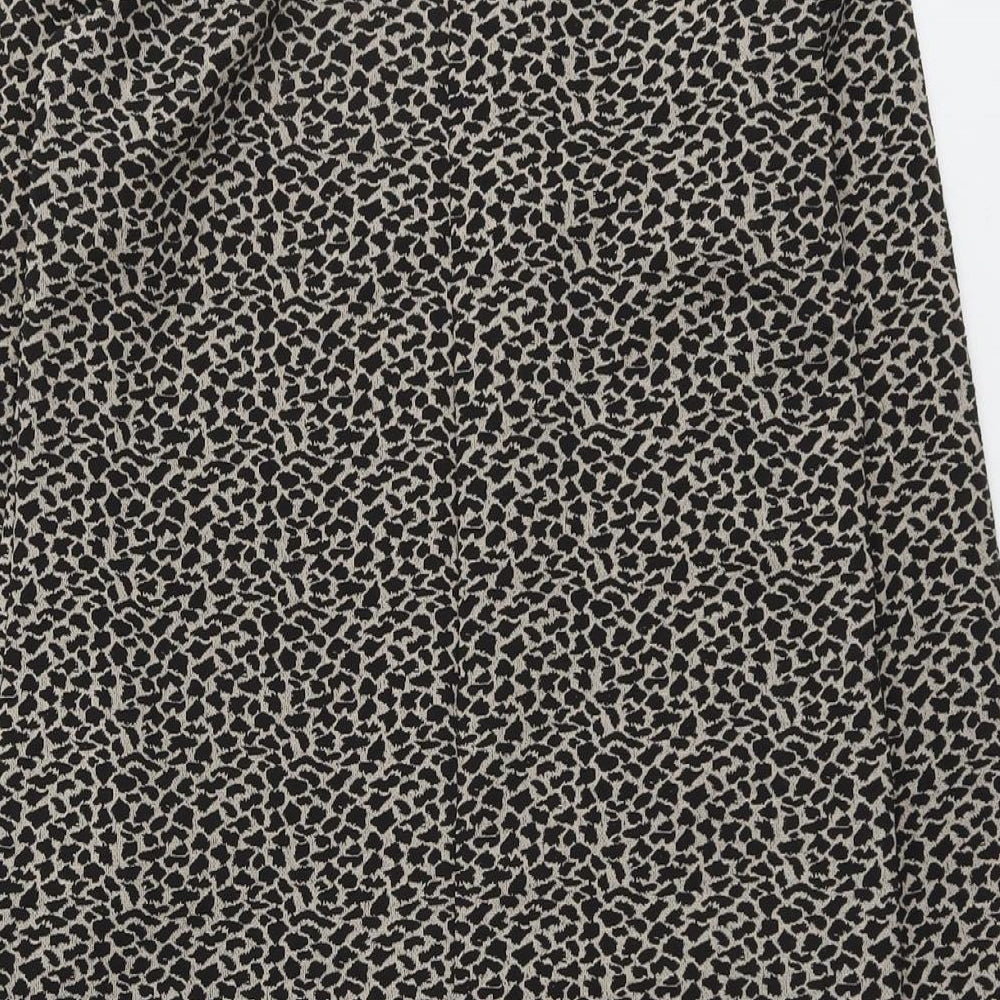 Principles Womens Beige Animal Print Polyester Jumper Dress Size 10 Round Neck Pullover - Leopard Pattern