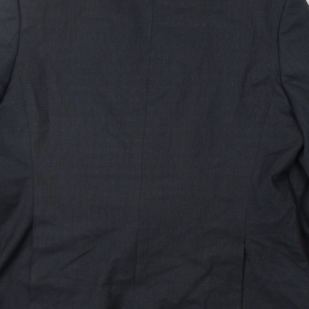 BHS Mens Blue Polyester Jacket Suit Jacket Size 42 Regular