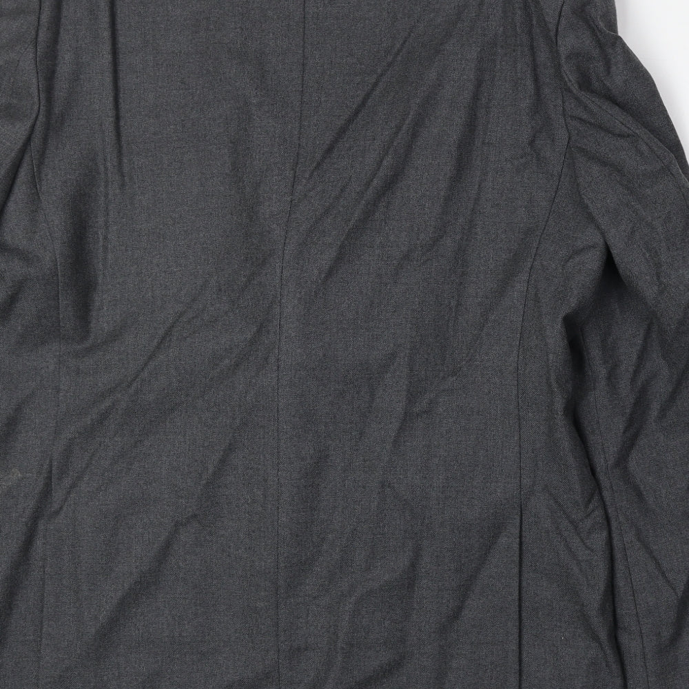 The Label Mens Grey Wool Jacket Suit Jacket Size 44 Regular