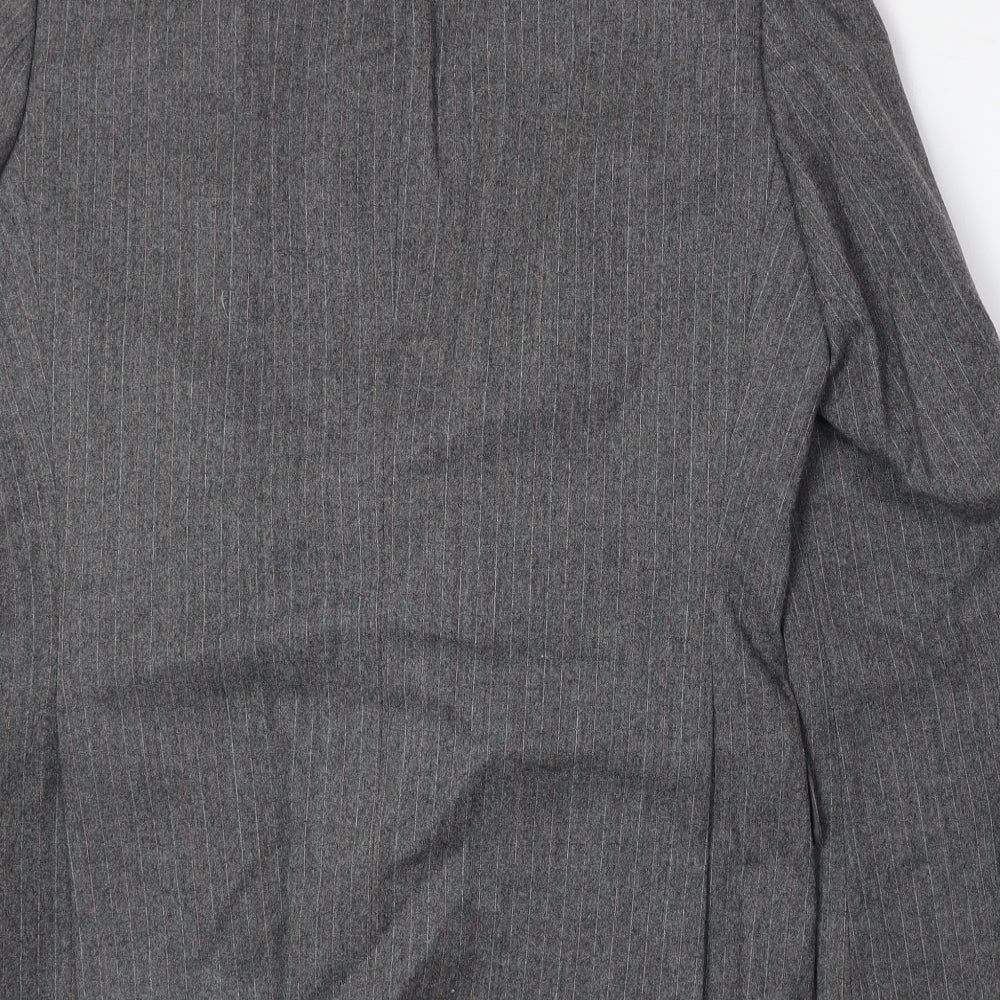 Marks & Spencer Mens Grey Striped Wool Jacket Suit Jacket Size 38 Regular