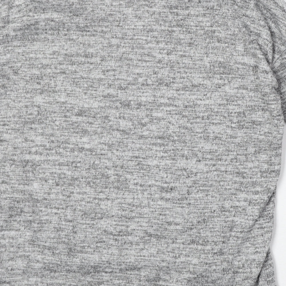 New Look Womens Grey Round Neck Polyester Pullover Jumper Size S - Keyhole Neck