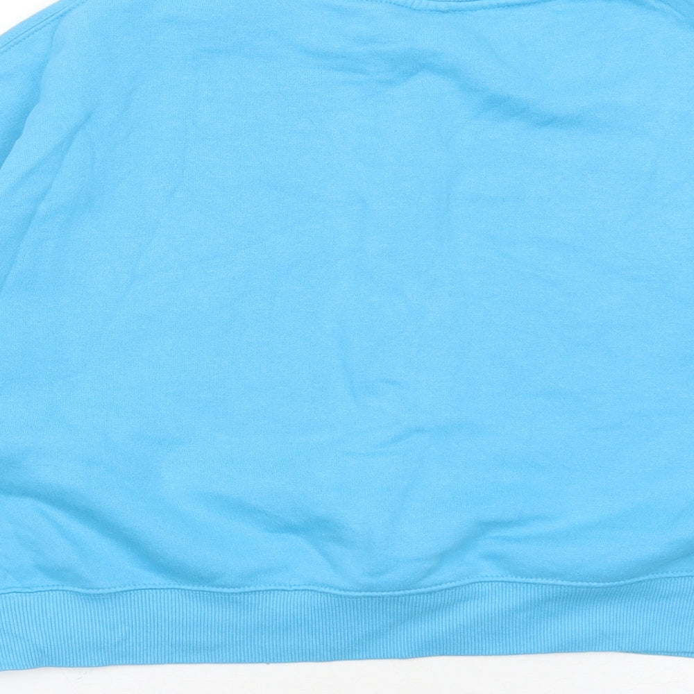 Pull&Bear Womens Blue Cotton Pullover Sweatshirt Size M Pullover