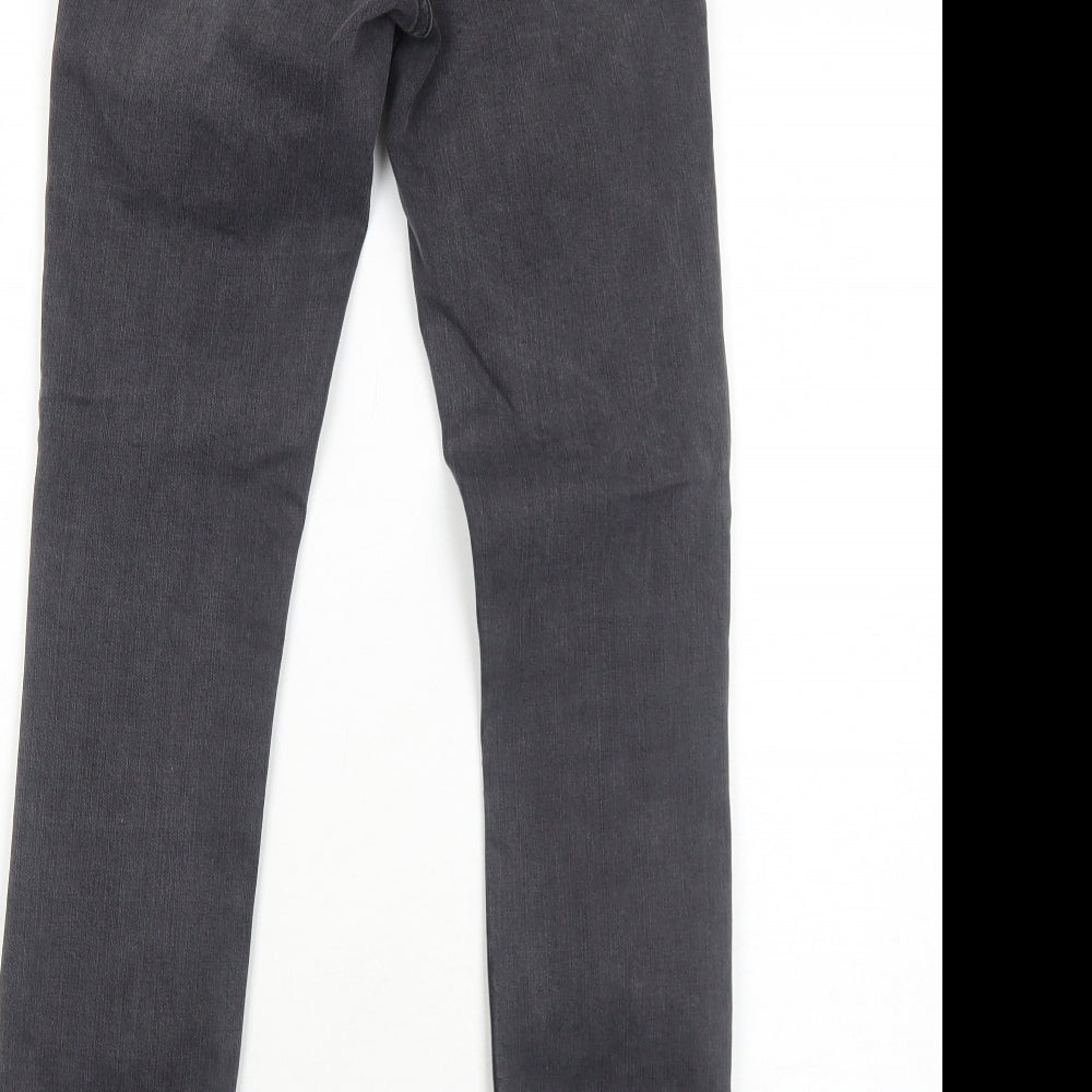 FRAME Womens Grey Cotton Skinny Jeans Size 6 Regular Zip