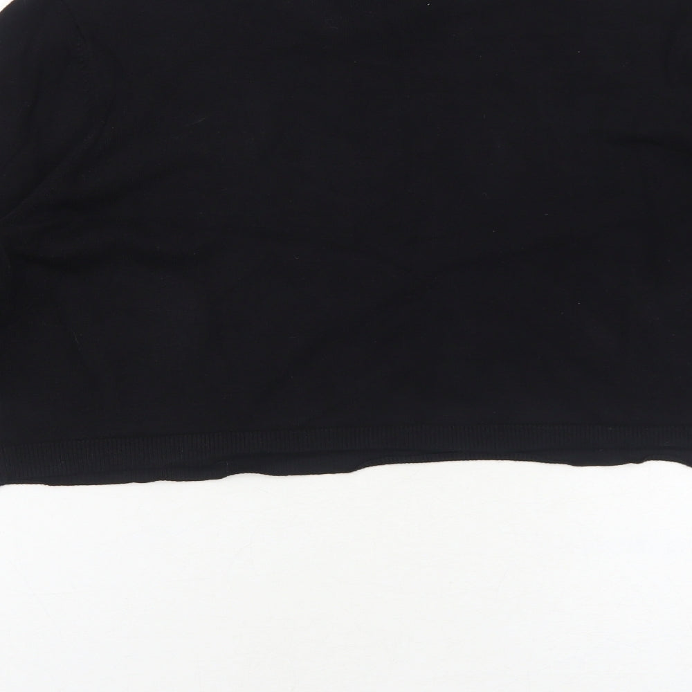 Phase Eight Womens Black Round Neck Viscose Pullover Jumper Size 14
