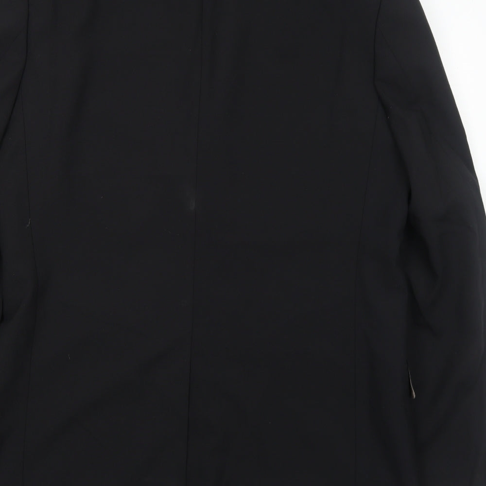 Marks & Spencer Mens Black Polyester Jacket Suit Jacket Size 40 Regular