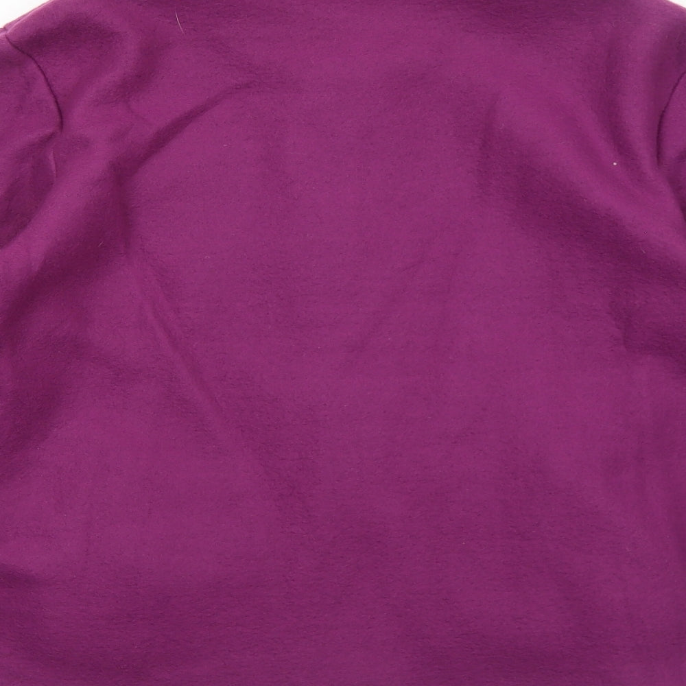 Anne De Lancay Womens Purple Jacket Size S Zip - Flower Detail