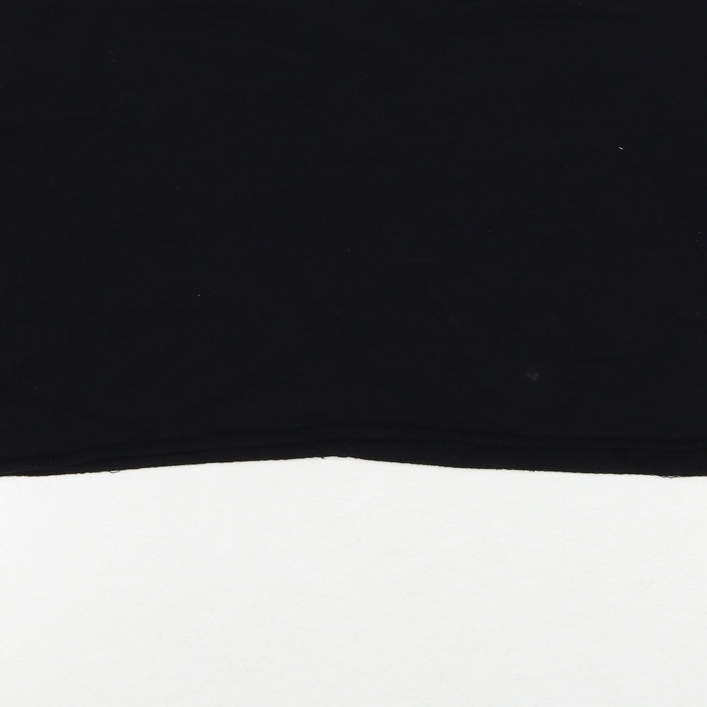 PRETTYLITTLETHING Womens Black Cotton Pullover Sweatshirt Size 16 Pullover