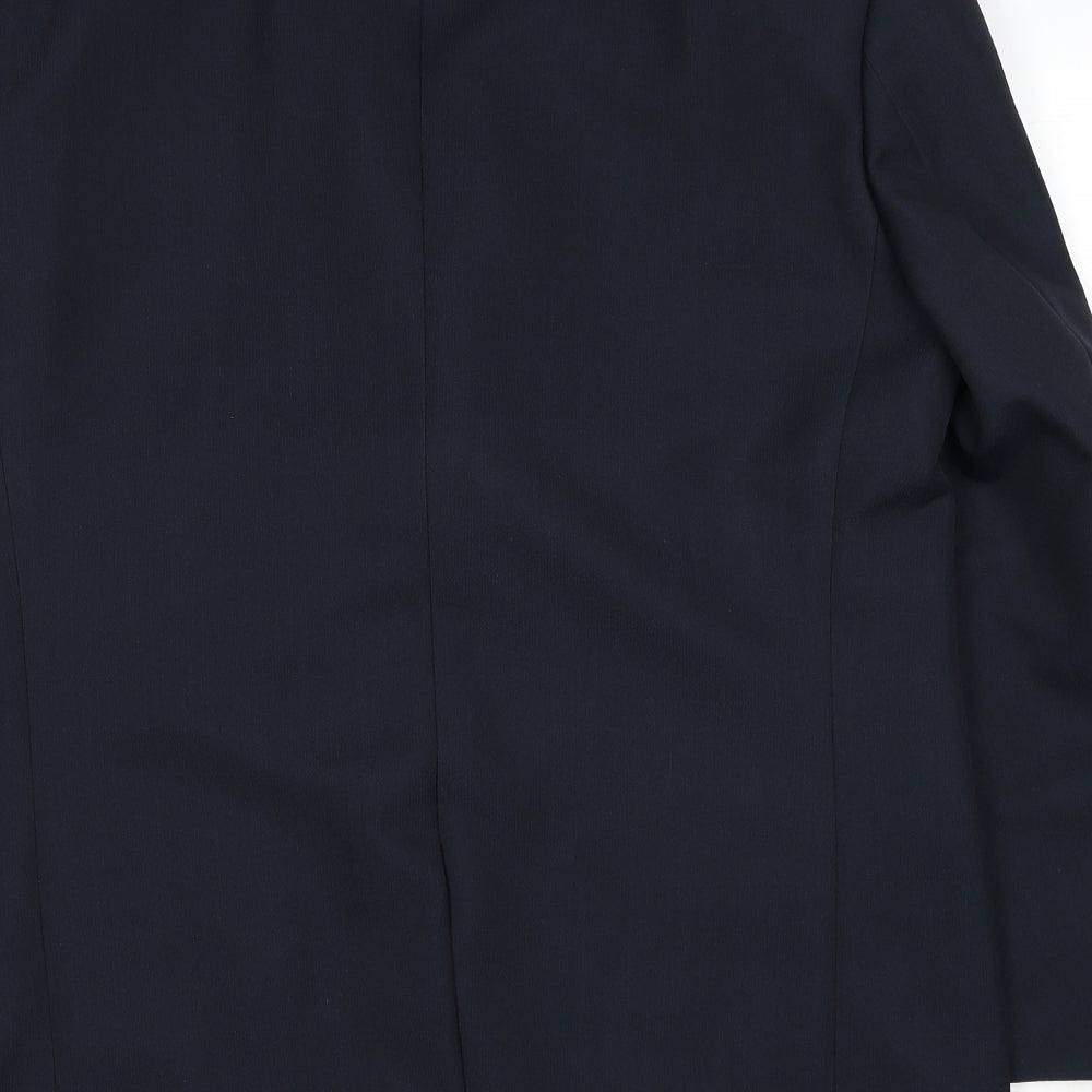 GreenWoods Mens Blue Polyester Jacket Suit Jacket Size 44 Regular