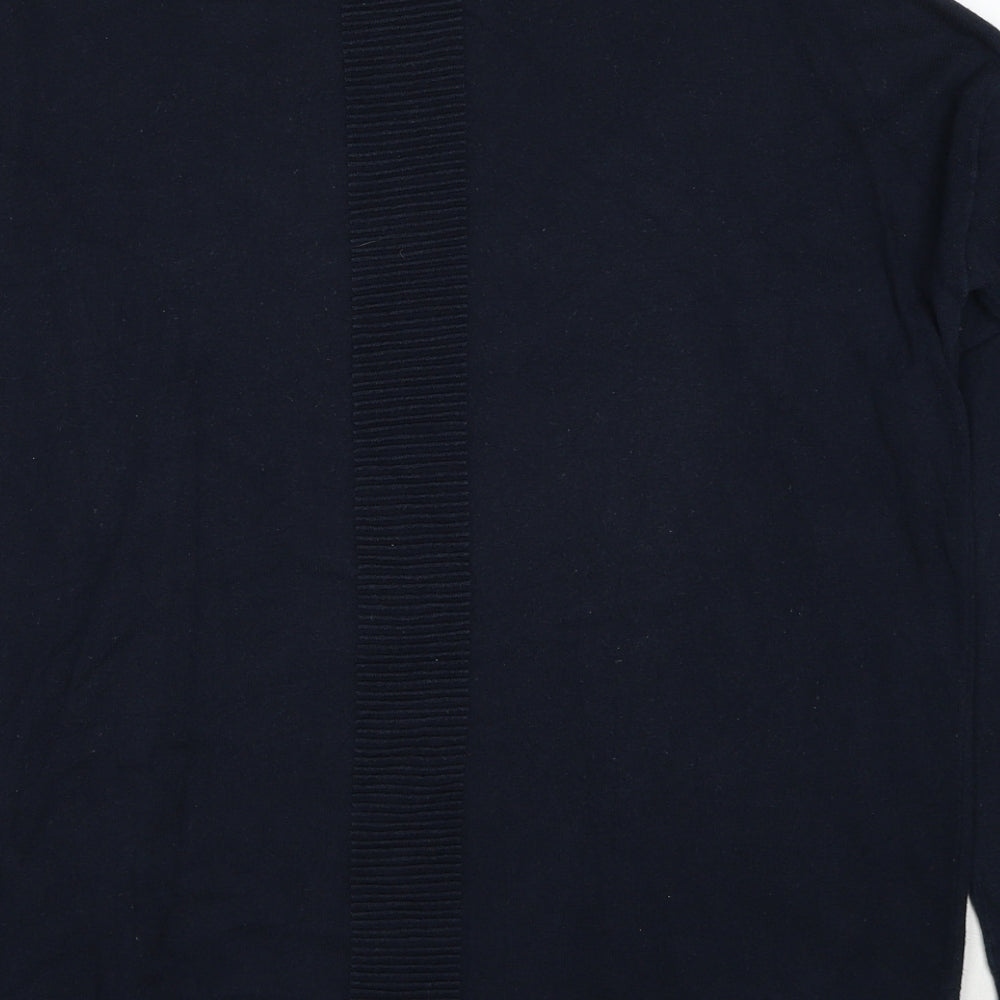NEXT Womens Blue Round Neck Cotton Pullover Jumper Size 10