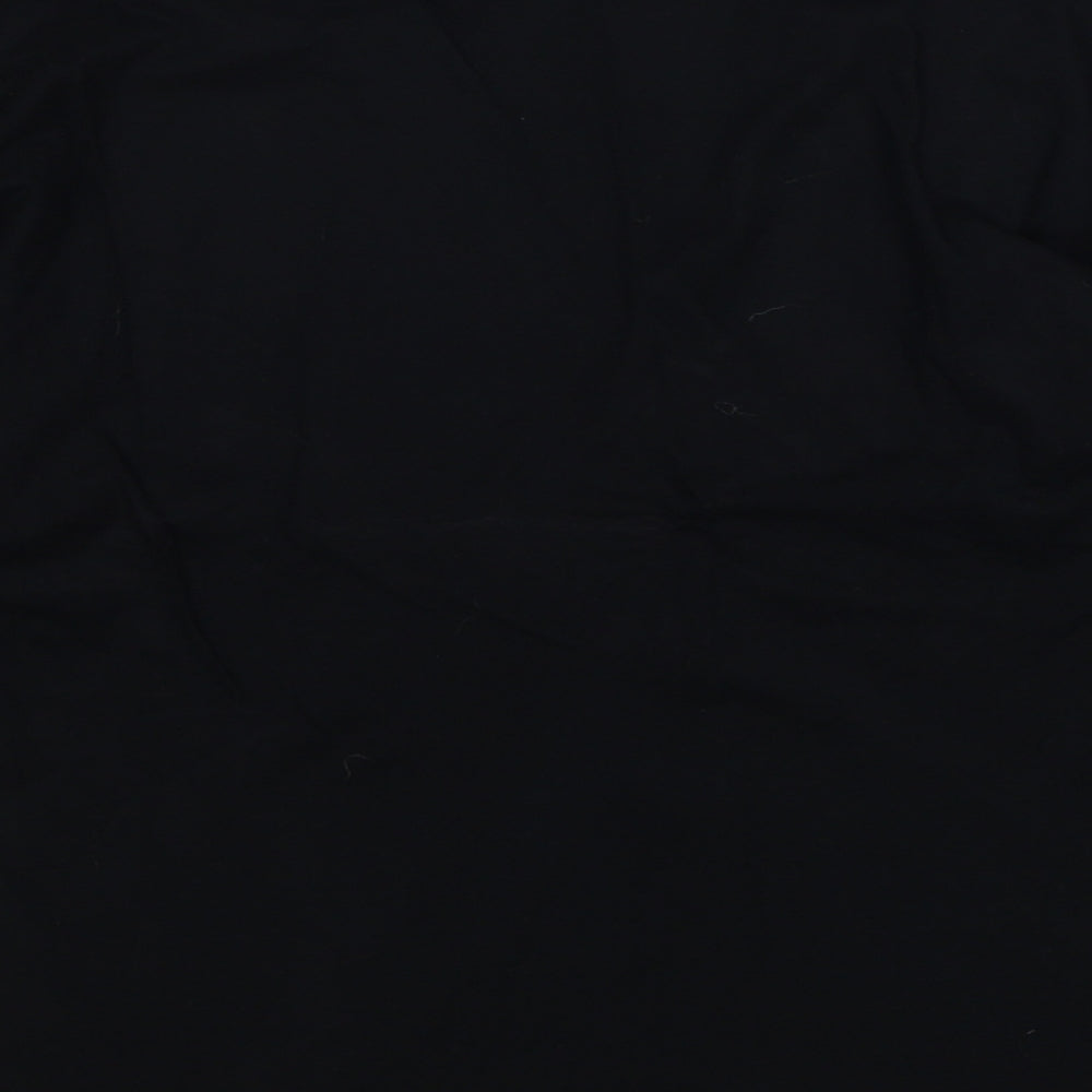 Red Herring Womens Black Viscose Basic Blouse Size 10 V-Neck - Lace Detail