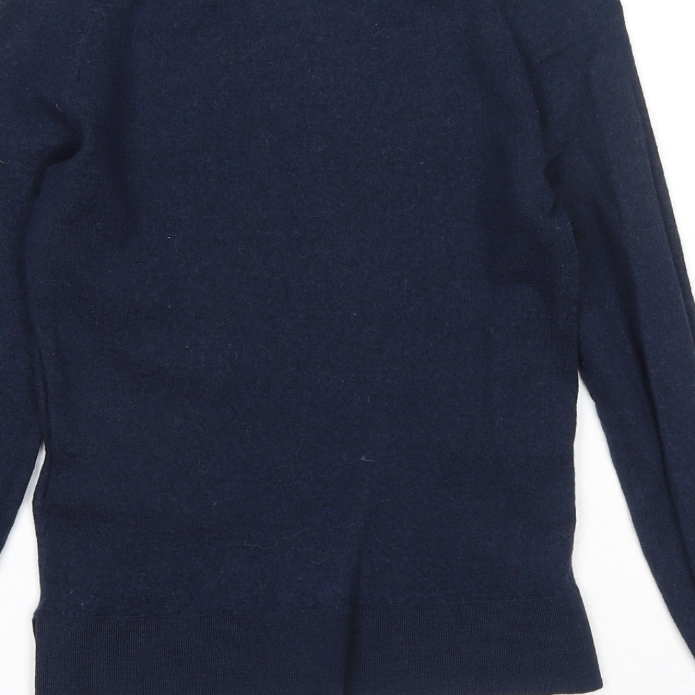 Selected Femme Womens Blue Round Neck Acrylic Pullover Jumper Size XS