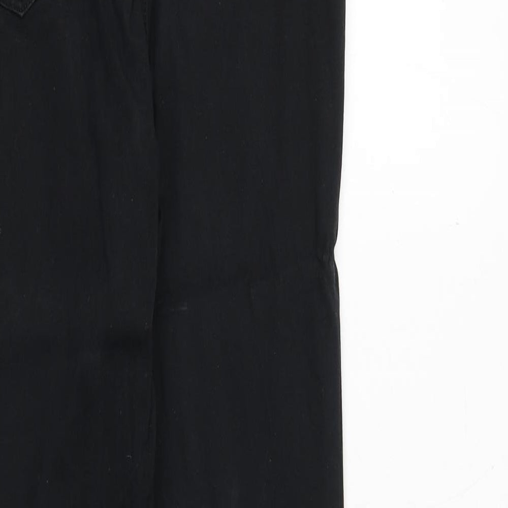 H&M Womens Black Cotton Skinny Jeans Size 10 Regular Zip