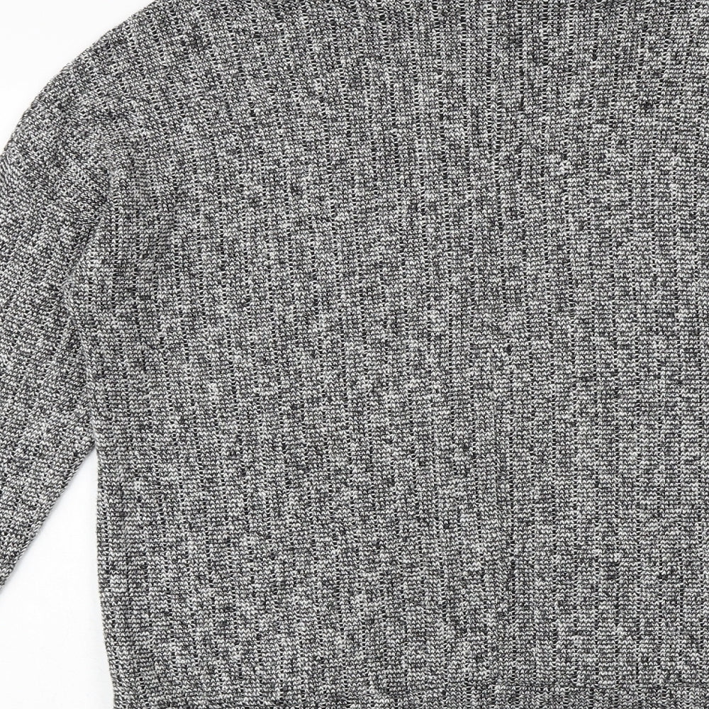 Topshop Womens Grey Roll Neck Polyester Pullover Jumper Size 10