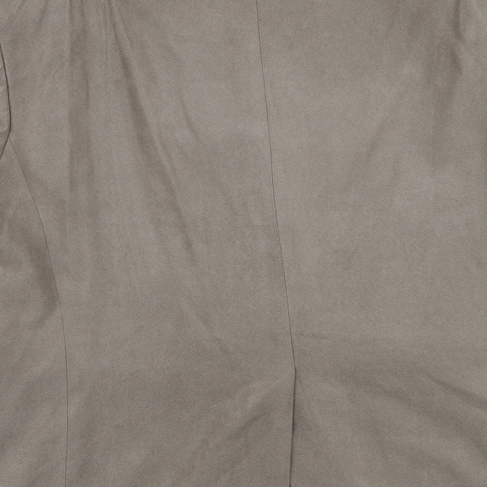Marks & Spencer Mens Brown Geometric Polyester Jacket Suit Jacket Size 44 Regular