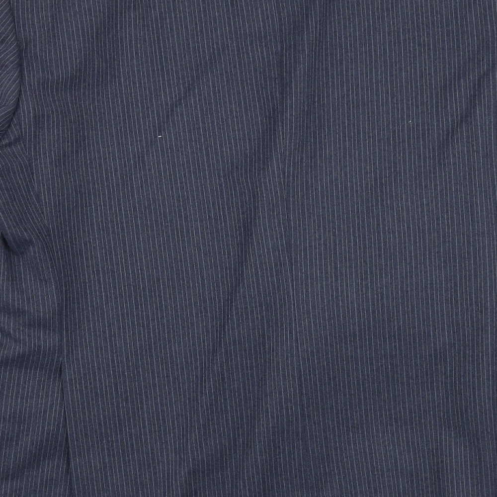 Holden Mens Blue Striped Polyester Jacket Suit Jacket Size 42 Regular