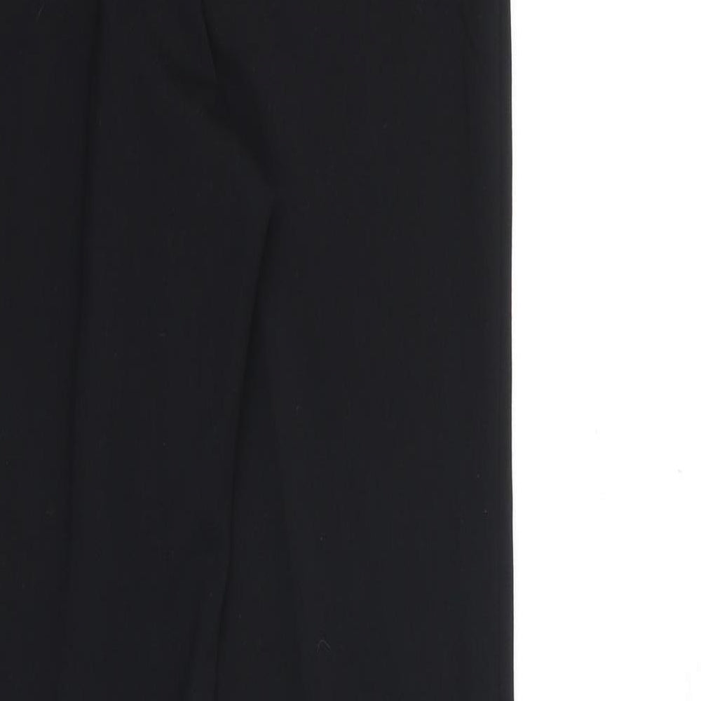 H&M Womens Black Polyester Dress Pants Trousers Size 10 Regular Zip