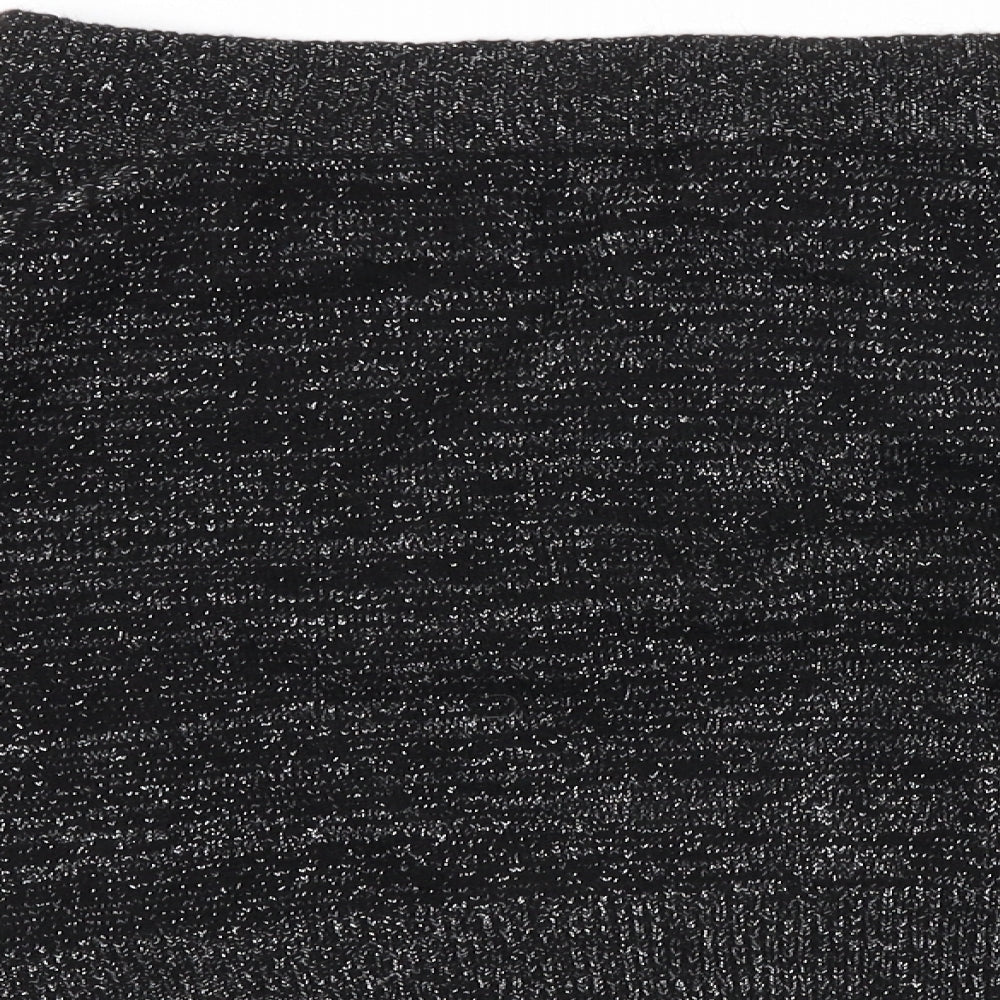 H&M Womens Black Boat Neck Acrylic Pullover Jumper Size M