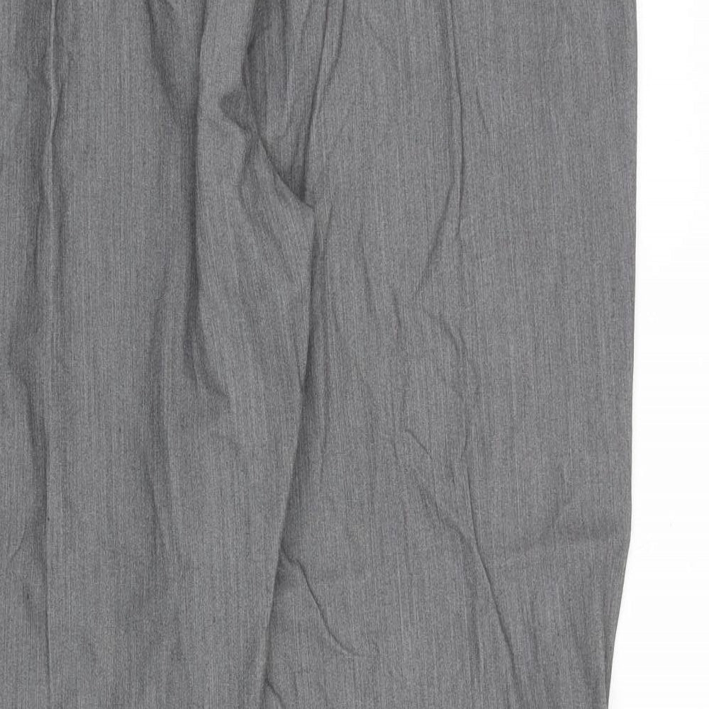 Alexara Womens Grey Polyester Trousers Size 20 Regular Zip