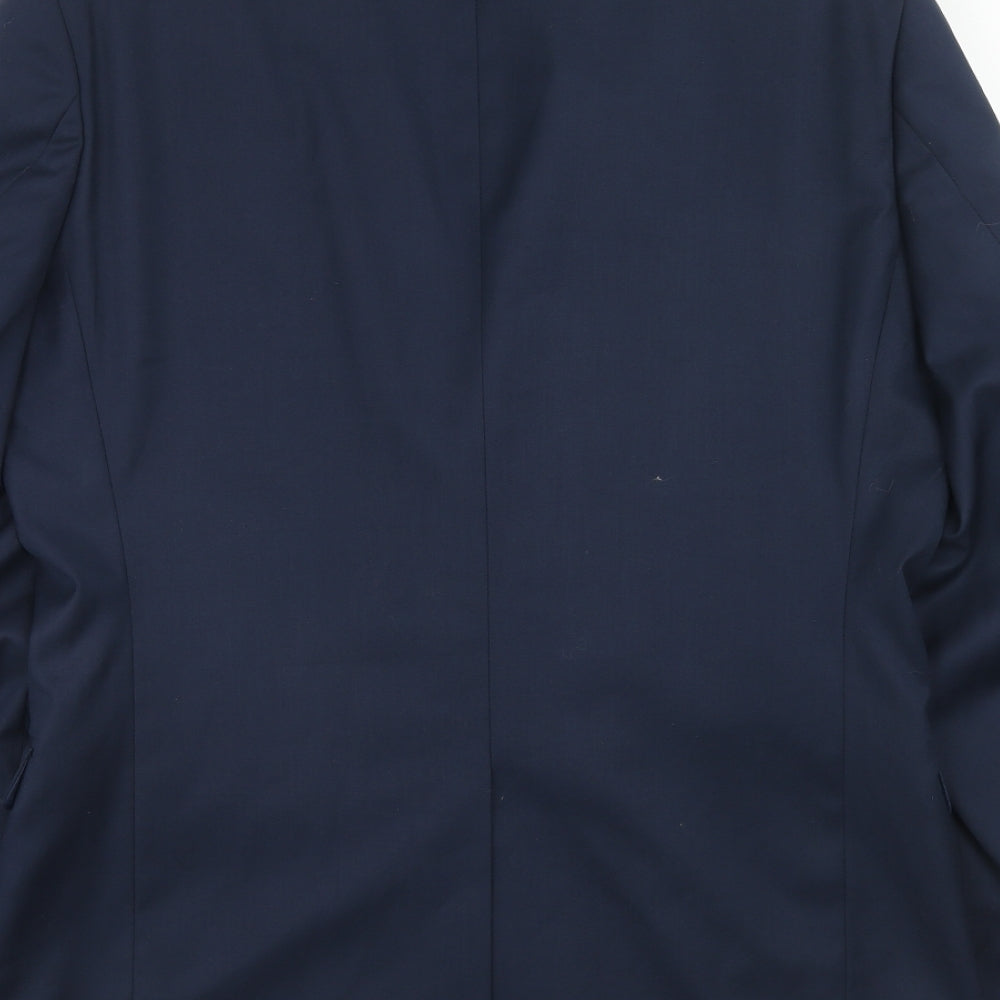 NEXT Mens Blue Polyester Jacket Suit Jacket Size 40 Regular