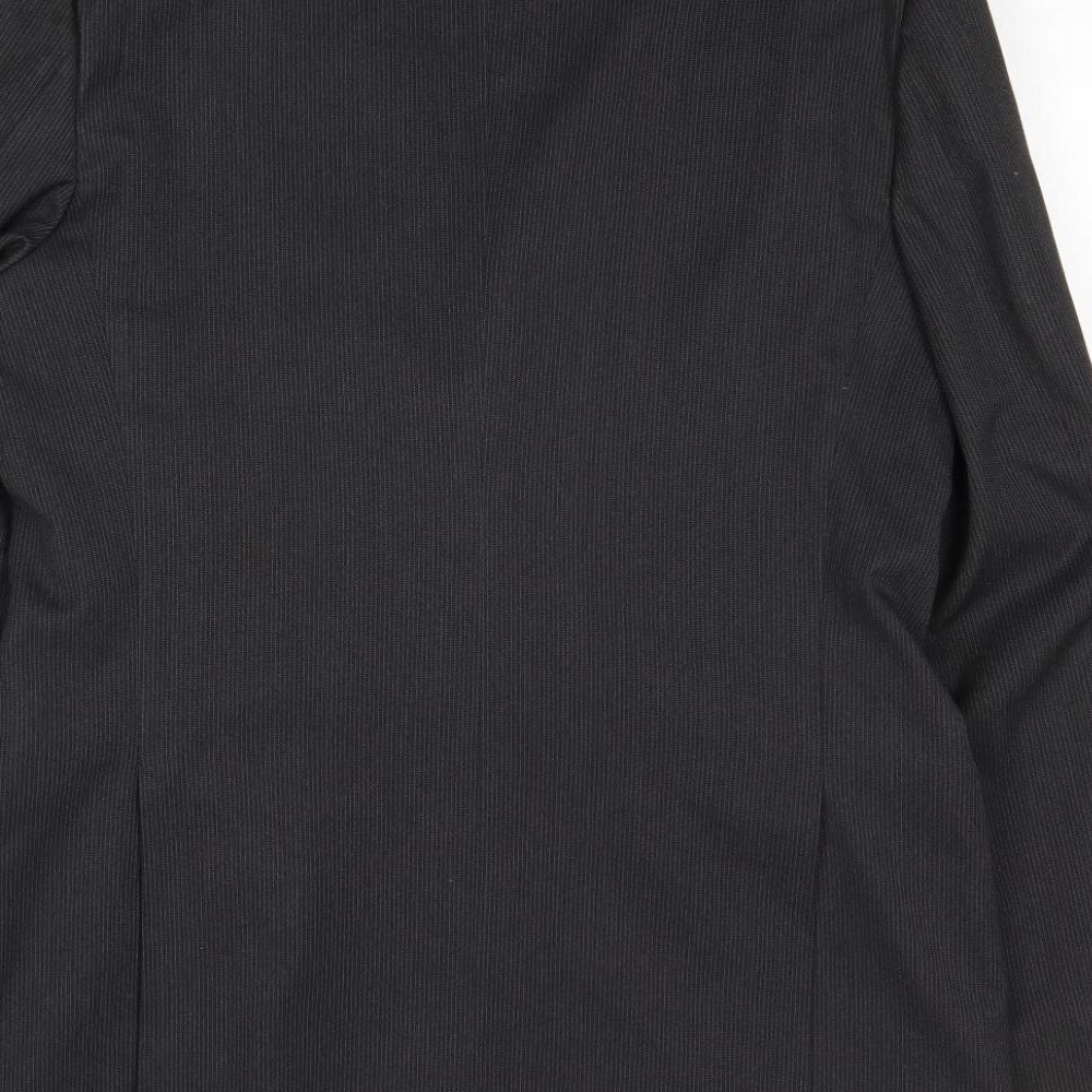 Marks & Spencer Mens Grey Geometric Polyester Jacket Blazer Size 44 Regular