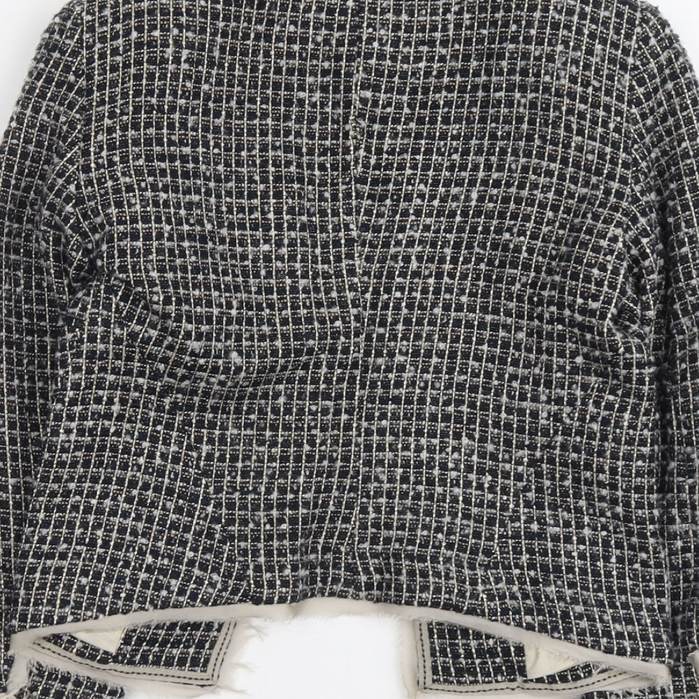 Yen Womens Blue Geometric Jacket Size 8