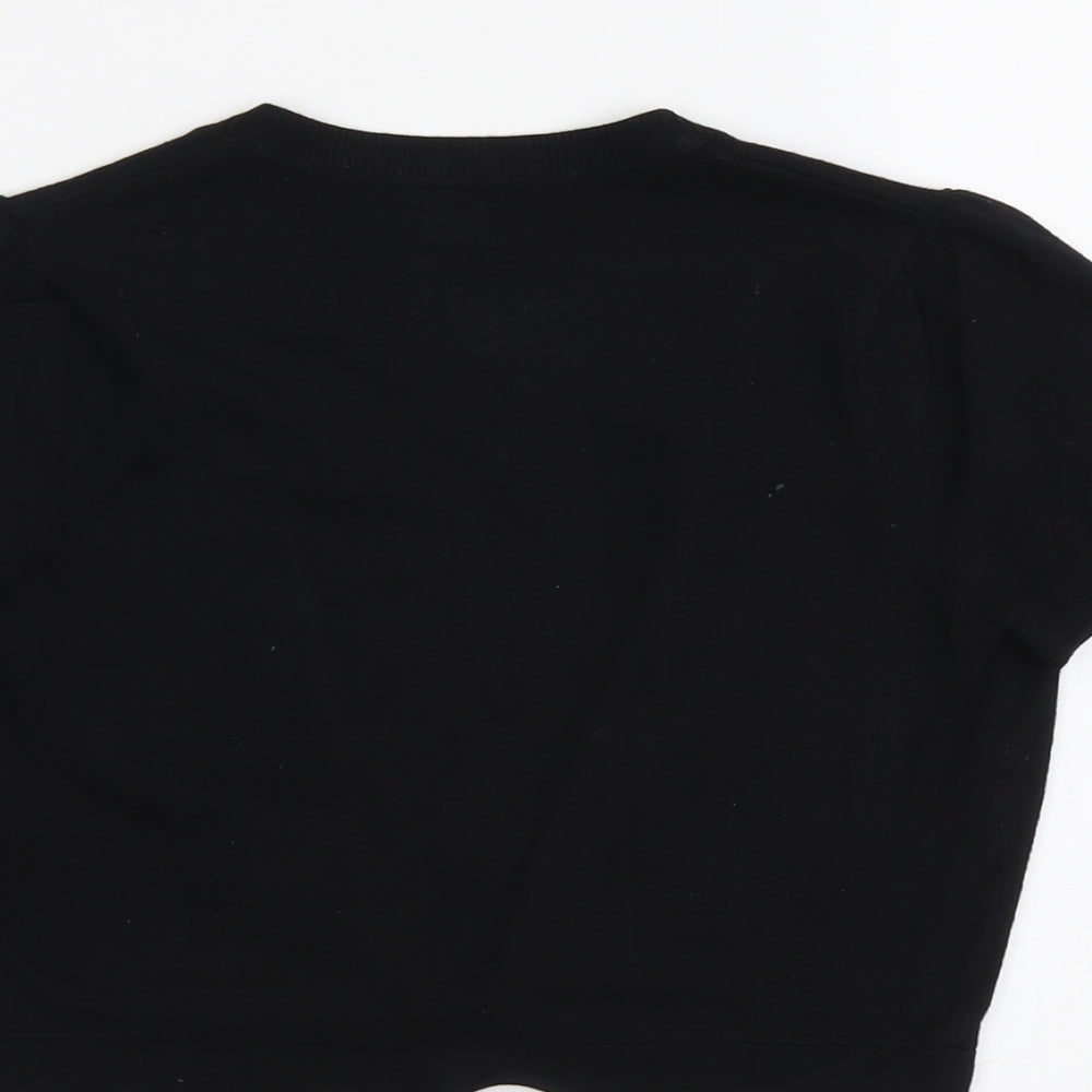 Wallis Womens Black V-Neck Viscose Cardigan Jumper Size S